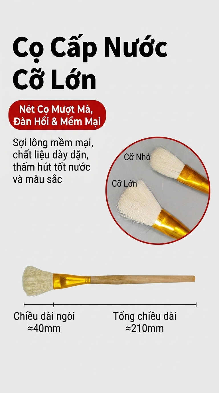 Cọ lớn tô mảng làm gốm