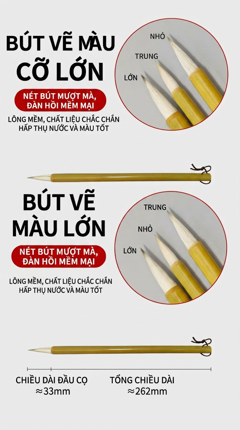 Cọ lớn tô mảng làm gốm