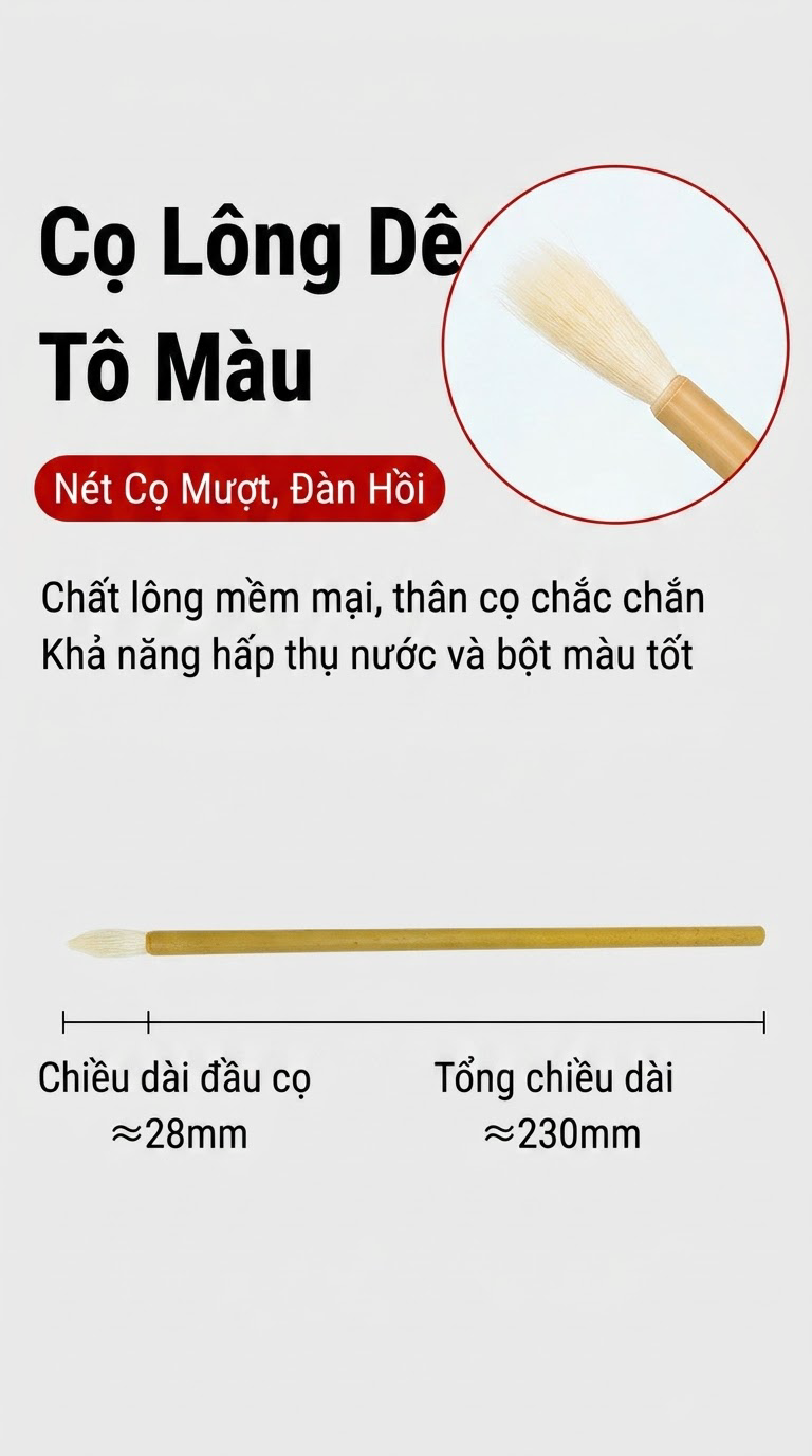 Cọ lớn tô mảng làm gốm