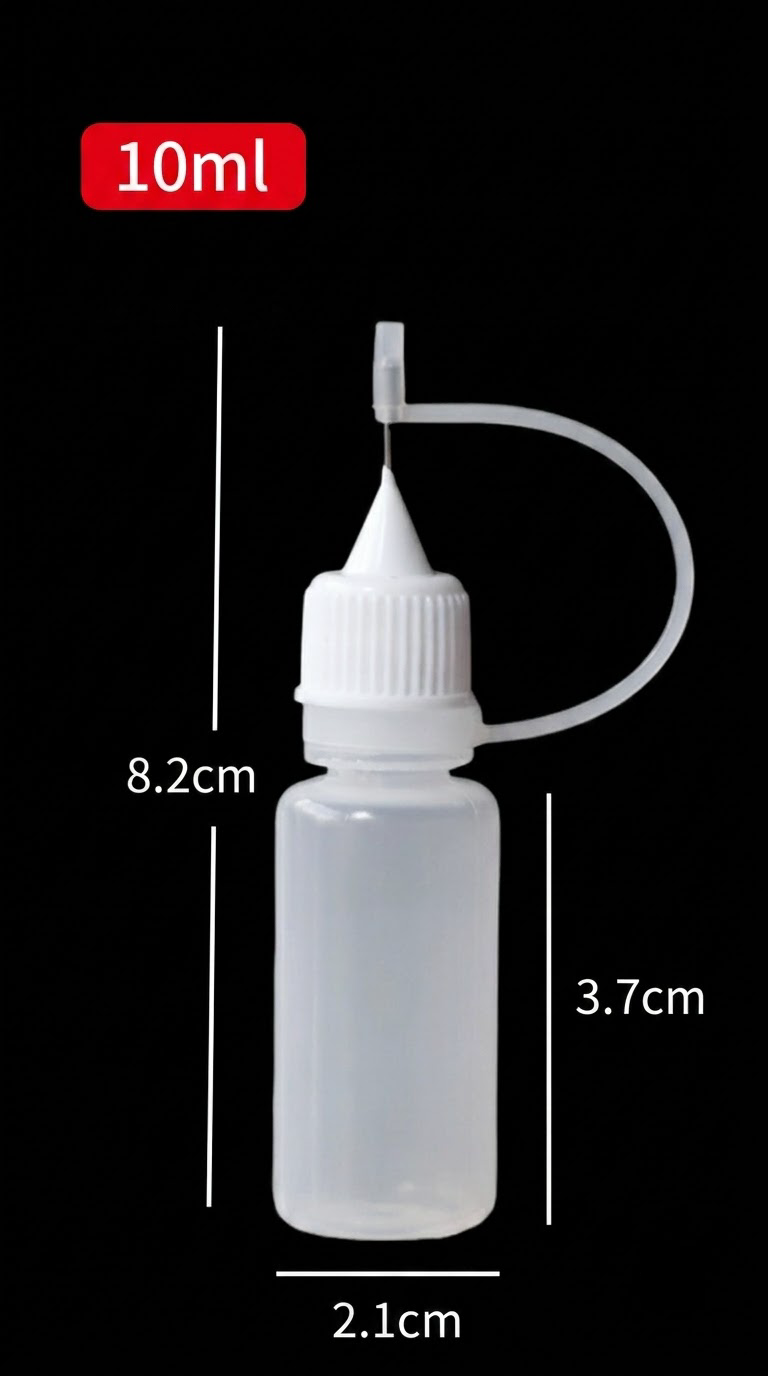 Chai Nhựa Đầu Kim 50ml Vẽ Men Gốm, Đi Nét Họa Tiết Đất Sét