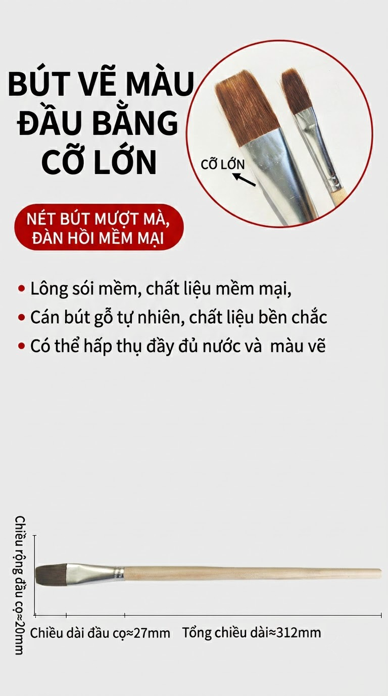 Cọ lớn tô mảng làm gốm