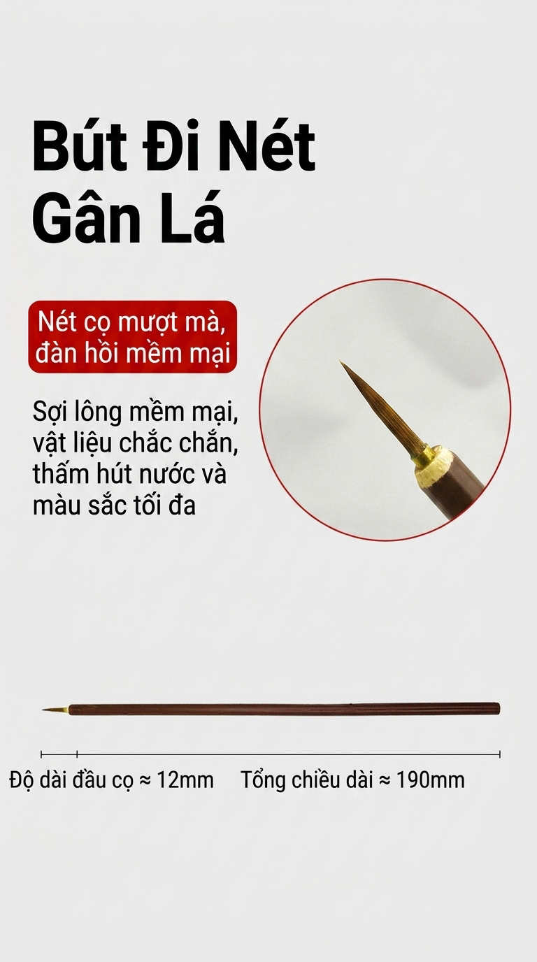 Cọ nhỏ đi nét làm gốm