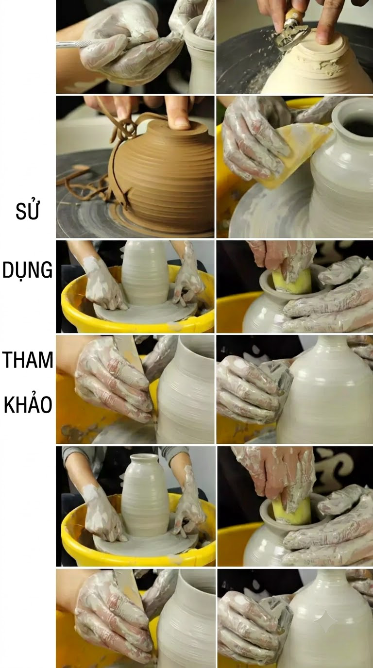 Bộ Dụng Cụ Làm Gốm 8 Món Tạo Hình Và Điêu Khắc Đất Sét