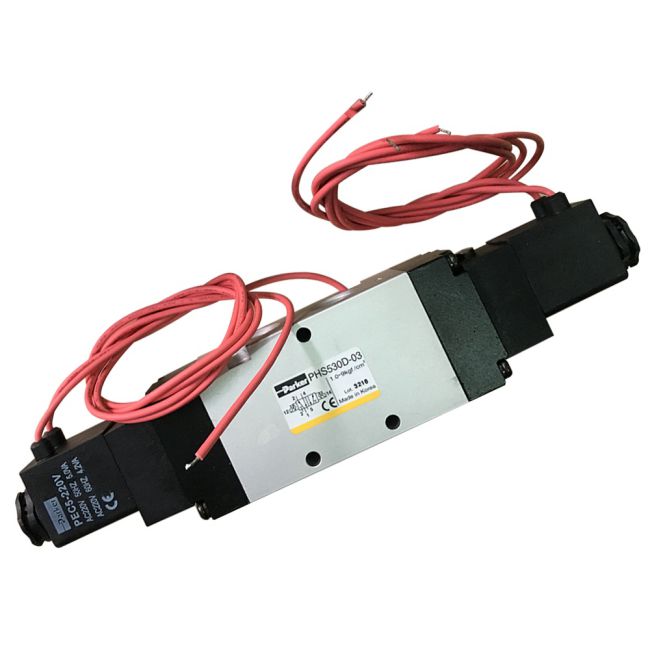 Van điện từ Parker PHS-530D-03-220V 5 cửa 2 vị trí, 2 Coil, Ren 17