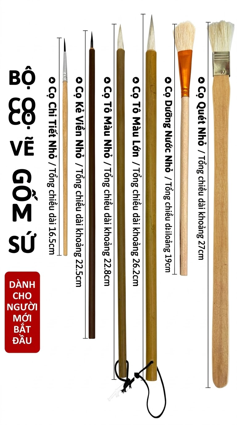 Cọ lớn tô mảng làm gốm