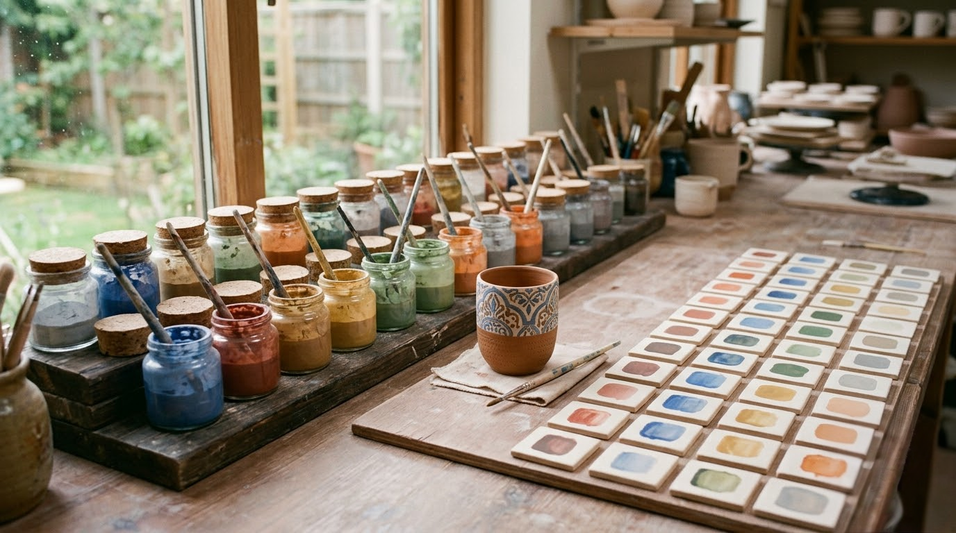 Underglaze Là Gì? Phân Biệt Underglaze, Engobe & Men Màu 2026