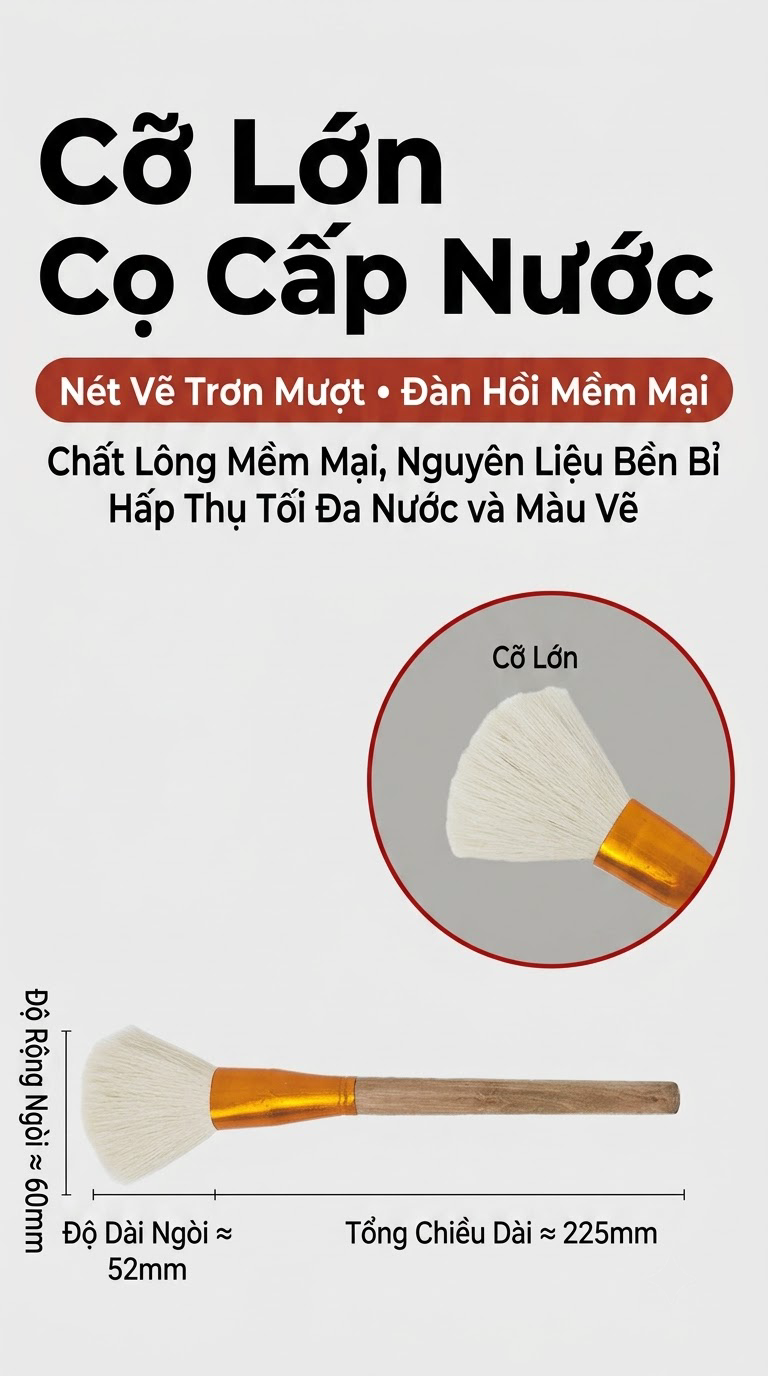 Cọ hình quạt làm gốm