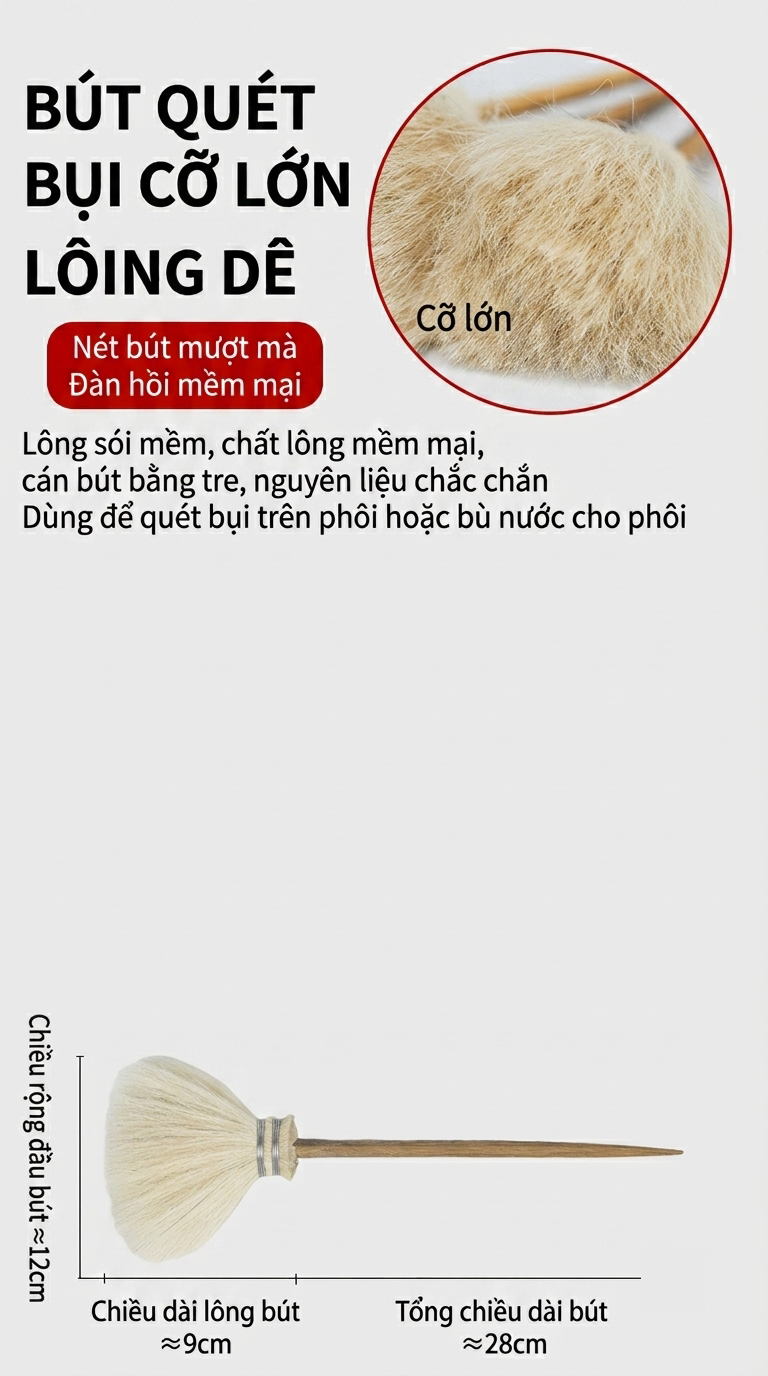 Cọ lau bụi làm gốm