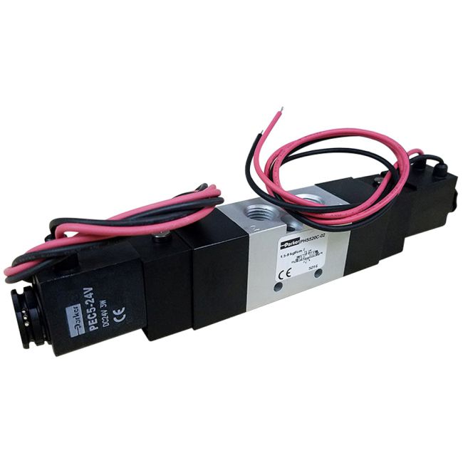 Van điện từ Parker PHS-520C-02-220V 5 cửa 3 vị trí, 2 Coil, Ren 13